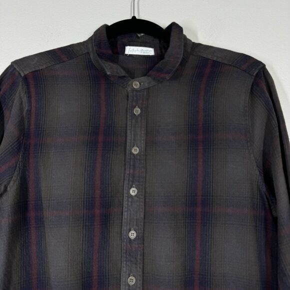 Free People x CP Shades Plaid Long Sleeve Flannel Tunic Top Button Front Medium - Picture 2 of 7